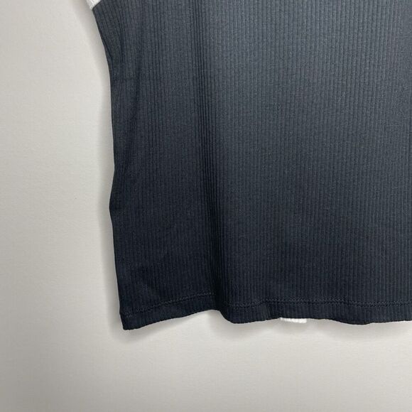 J.CREW Lady Tank Top Women XS Ribbed NEW Black Button Front BY420 - Picture 6 of 10
